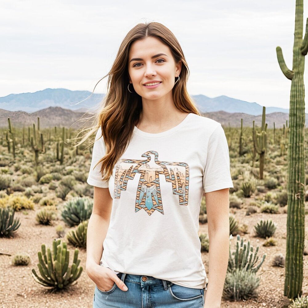 Roam Free Thunderbird Graphic Tee, Boho Hippie T Shirt